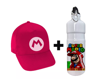 Pack Jockey Y Botella Aluminio Mario Super Mario,hi-res