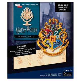 Harry Potter Hogwarts Crest Libro y Modelo Armable En Madera,hi-res