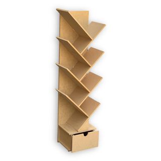 Organizador de libros vertical tipo árbol con cajón,hi-res
