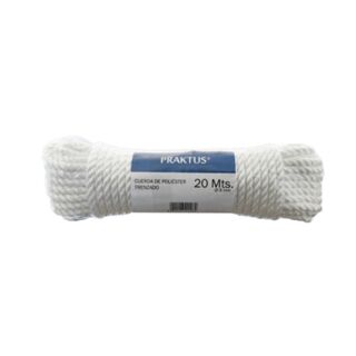 Cuerda de Polyester Blanco Trenzado 20mts 8mm Praktus,hi-res
