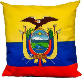 Cojín Felpa 45x45 cm De Bandera De Ecuador Extra Suave ,hi-res