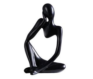 Estatua Hombre Pensador Adorno Minimalista Artesanía Abstracta Resina,hi-res