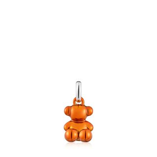 Colgante oso pequeño de acero en color naranja Bold Bear,hi-res