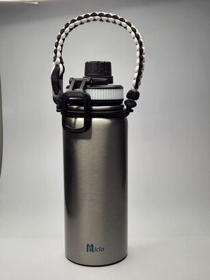 Botella de agua insulada con cuerda Paracord,hi-res