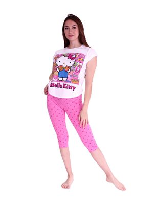 Pijama Mujer Algodón Estampado Hello Kitty,hi-res