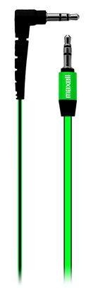 Cable Para Audio Plano Con Conectores De 3.5mm A 3.5mm Verde Maxell,hi-res