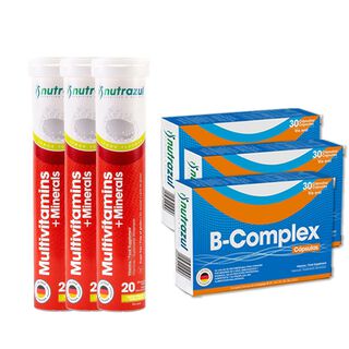 Vitamina Complejo B - B-Complex (3) + Multivitamínico (3) - Pack 6 unidades.,hi-res