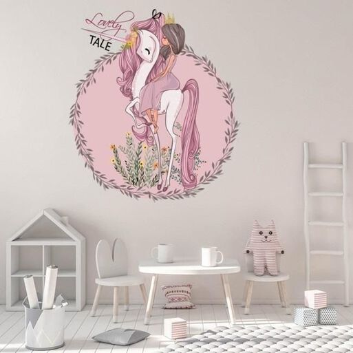 Pink Vintage Unicorn Ws-50554,hi-res