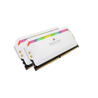 Pack Memorias Ram Corsair Dominator Platinum RGB White 2x8GB 3200Mhz DDR4,hi-res