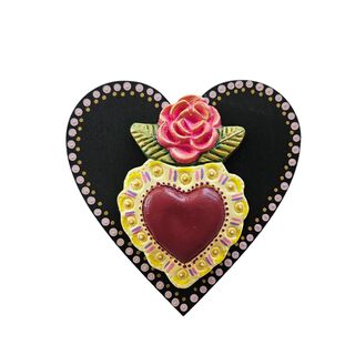 Cuadro corazón flor decorativo,hi-res