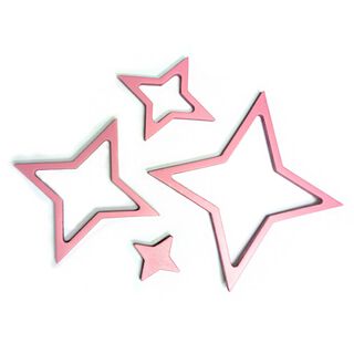 Stickers de madera para muro estrellas rosada,hi-res