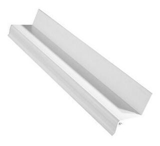 Perfil Corta Gotera Siding PVC Blanco 3,8mts DVP,hi-res
