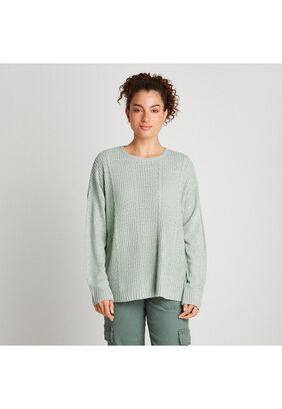 Sweater Trenzado Verde Menta,hi-res
