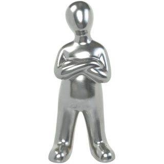 Figura Decorativa Humano Silver Mediano,hi-res