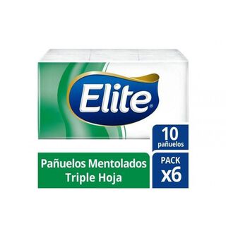 Pañuelos Desechables Triple Hoja Mentolados 6x10 Elite,hi-res