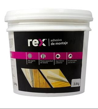Adhesivo De Montaje 3.8Kg. Rex,hi-res