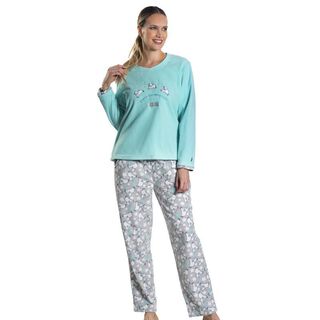 Pijama micropolar con aplicación bordada aqua Art 21574,hi-res