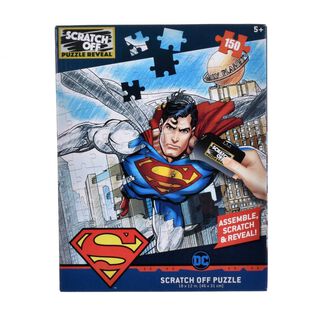 Puzzle Raspa 2 En 1 De 150 Piezas - Dc Comics - Superman,hi-res