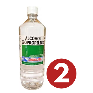 Alcohol Isopropílico 99,7% 1 Litro Pack 2 Unidades Dideval,hi-res