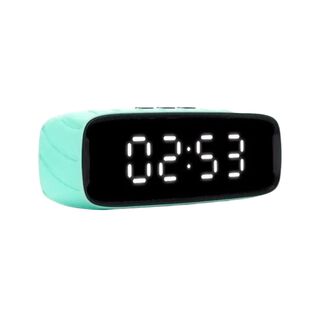 Parlante Bluetooth Inalámbrico Con Reloj/alarma Tipo Espejo - verde,hi-res