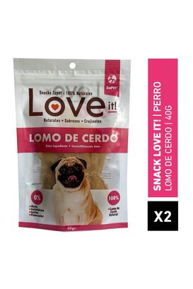 Snack LOVE IT  Perro - Pack 2 CARNE MAGRA CERDO 40g,hi-res