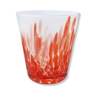 Florero de vidrio fabricado en polonia 16 cm rojo,hi-res