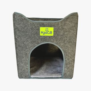 Cubo Tunel para Gatos Gris Mascan,hi-res