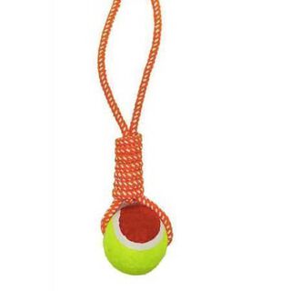 Juguete perro zoga unicolor con pelota 31cm Naranja ,hi-res