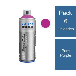 Pack 6 pinturas Aerosol Spray Expression Pure Purple TEKBond,hi-res