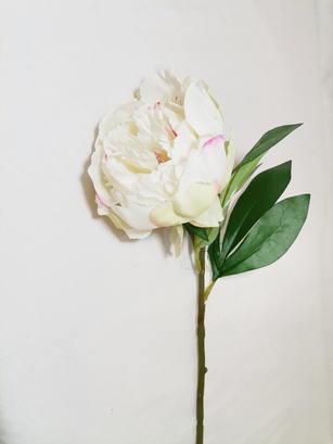 Flor Decorativa Peonia Blanca 45Cm,hi-res