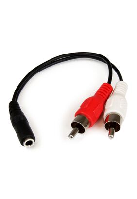 Cable Adaptador 15cm de Audio Jack 3,5mm Hembra a RCA Macho,hi-res