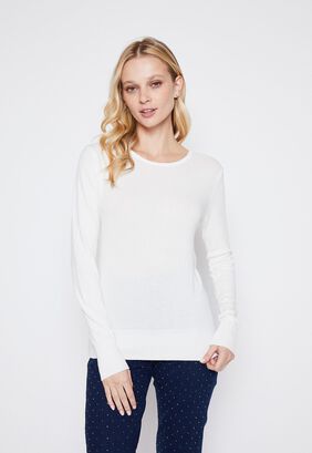 Sweater Mujer Crudo Basic Family Shop,hi-res