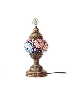 Lámpara turca de mesa S remolinos multicolor,hi-res