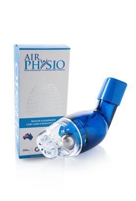 Airphysio azul dispositivo PEPO para Baja Capacidad Pulmonar,hi-res