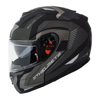 Casco de Moto MT Helmets - ATOM SV Híbrido E2 Gris Mate + Antiempañante Fogoff,hi-res