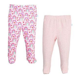 Set 2 Pantalones Rosados Arcoíris para bebé,hi-res