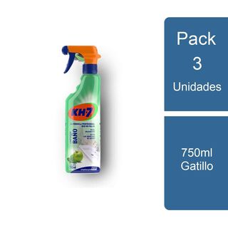 Pack 3 Limpiador de baños desinfectante 750ml Gatillo KH-7,hi-res