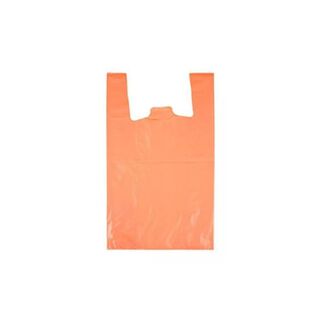 Bolsas Tipo Camiseta Plástica 30x35 Naranja 100U,hi-res