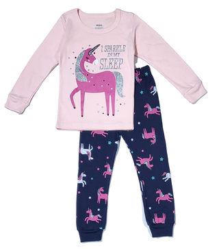 Pijama algodón niña unicornio PJ034,hi-res