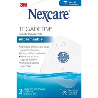 Nexcare Tegaderm Aposito Adhesivo Transparente Impermeable 7 Dias 6cm x 7cm 3,hi-res