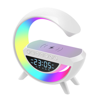 Altavoz Bluetooth Con Reloj Despertador Y Cargador Inalámbrico Luz LED,hi-res