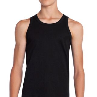Camiseta Musculosa Juvenil  Algodón Negro Tais,hi-res