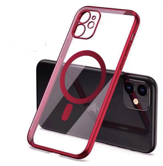 Carcasa Transparente Magsafe iPhone 13 Pro Max / Rojo,hi-res