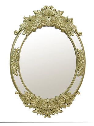 Espejo ovalado 73x40x3 cm. antique gold Dorado,hi-res