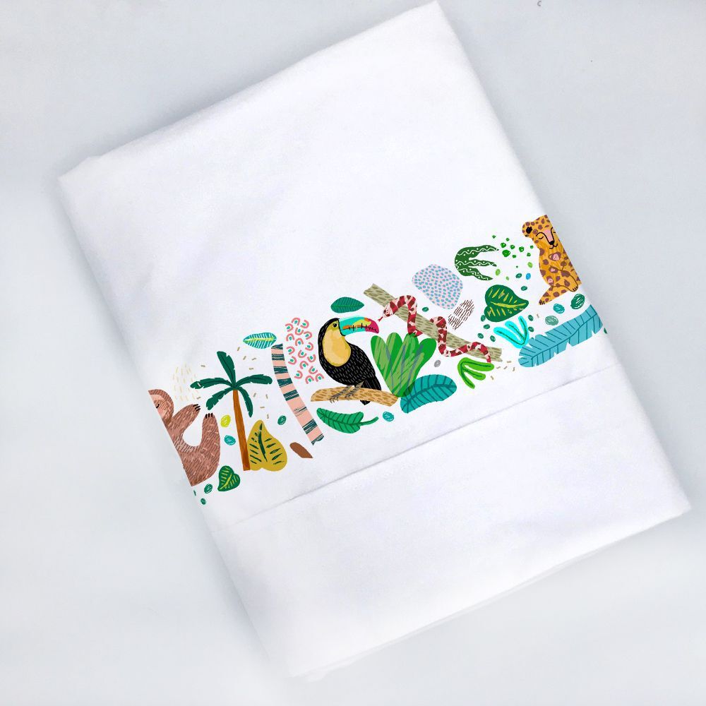 Juego de sábanas cuna diseño jungla 140x70, Tuyo Print - Tuyo Print