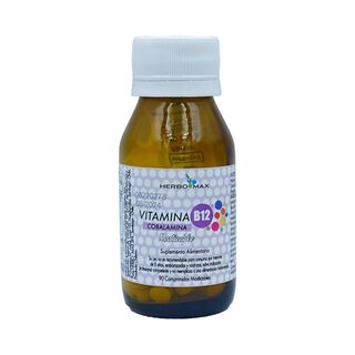 Vitamina B12 Cobalamina 90 Comprimidos Masticable Herbo Max,hi-res