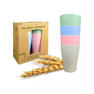 Pack de 4 Vasos Fibra De Trigo Ecologico,hi-res