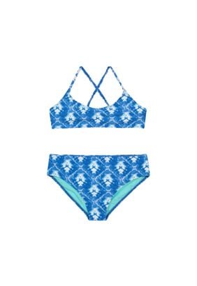 Teens Niña Bikini H2O Wear UV+30 Bretel Tie Dye Azul,hi-res