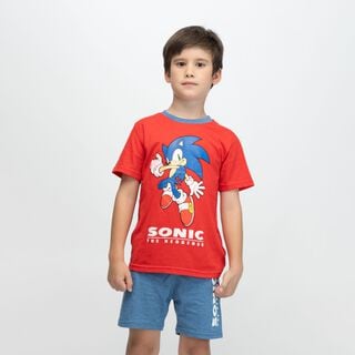 Pijama Niño Pose Rojo Sonic,hi-res