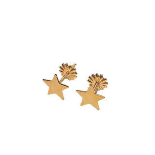 Aros Estrella Oro 18k ,hi-res